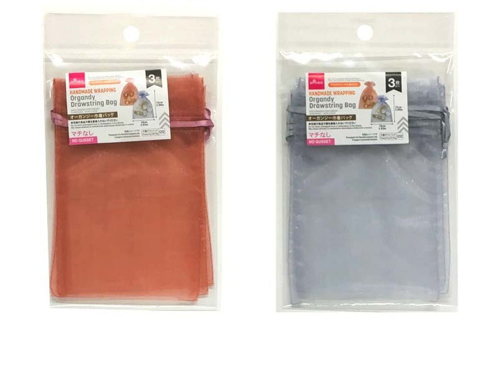 オーガンジー巾着バッグ ニュアンスカラー ３枚 １５ｃｍ １ 公式 Daiso ダイソー ネットストア