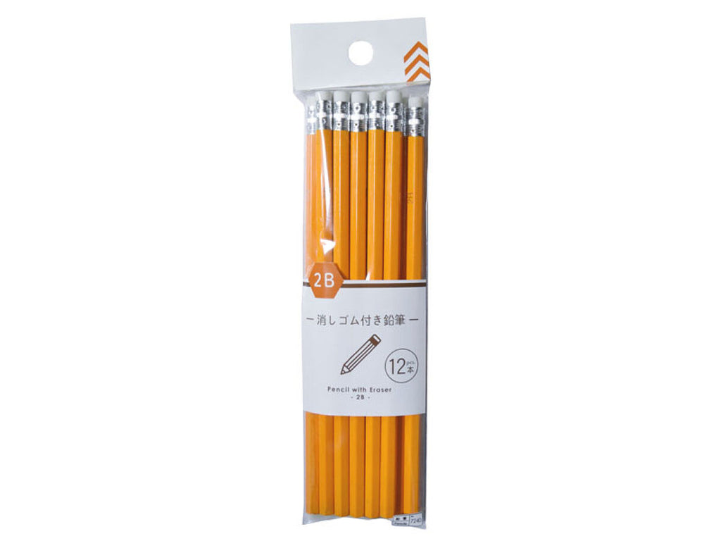 消しゴム付き鉛筆 ２ｂ １２本 公式 Daiso ダイソー ネットストア