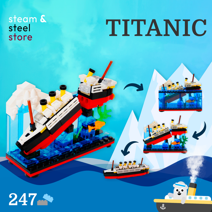 Titanic Break In Half Building Bricks Set - steam & steel store