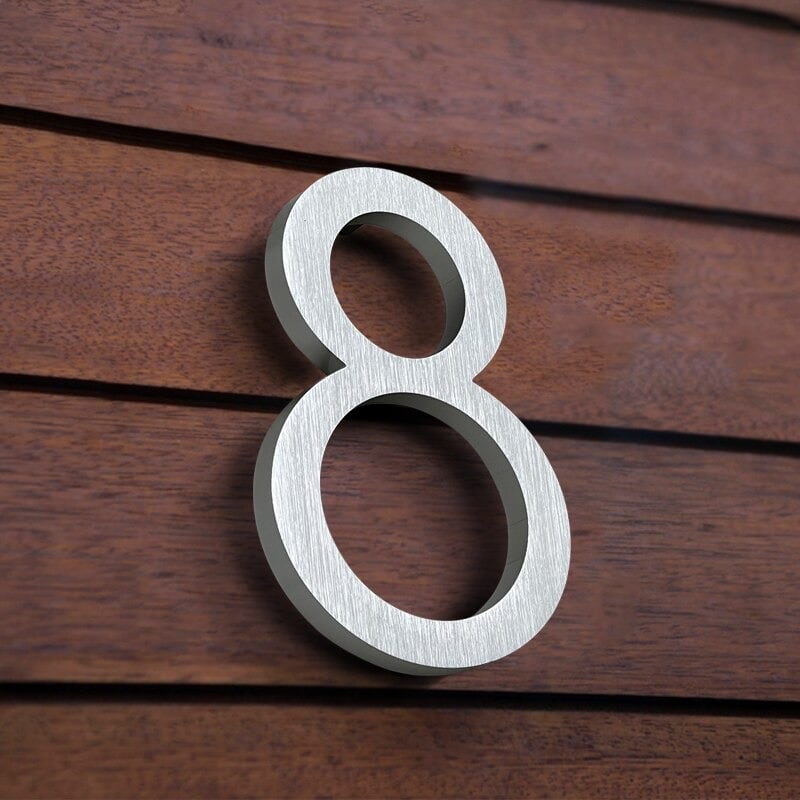 House Numbers Floating Silver House Numbers House Numbers -  Norway