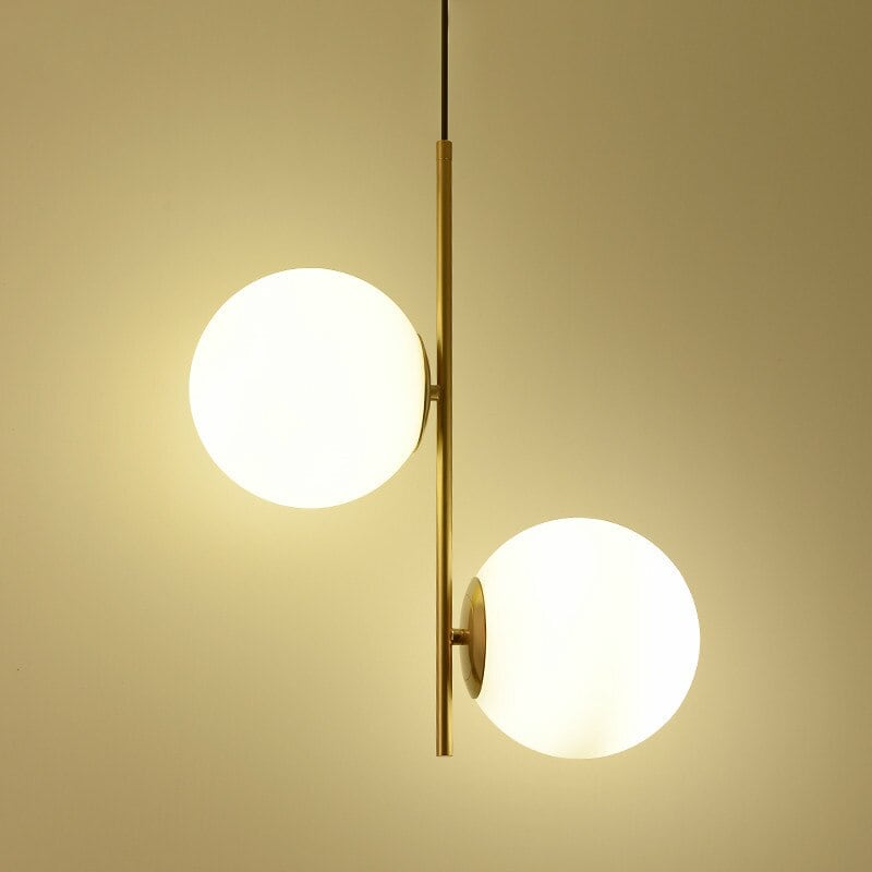 2 globe pendant light