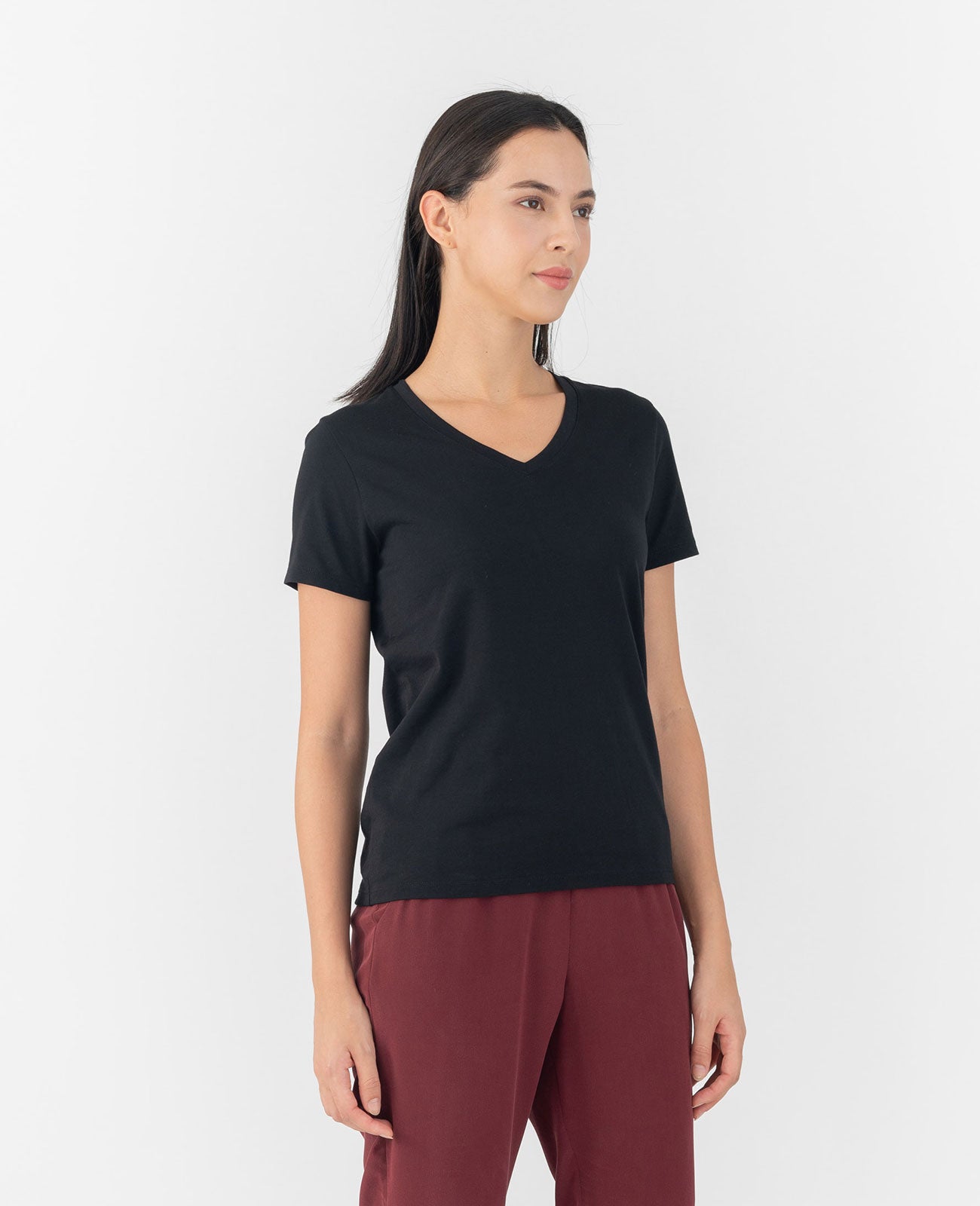 Organic Pima Cotton Long Sleeve V Neck Tee – GRANA