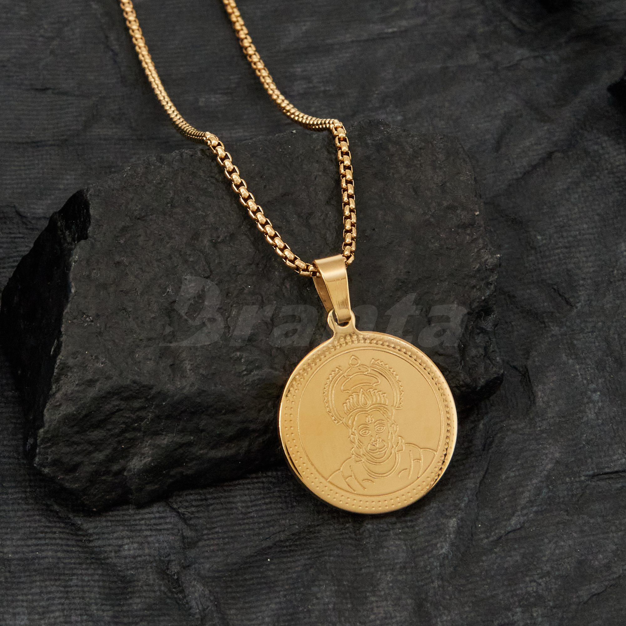Gold Plated Designer Chain with Lakshmi Pendant Necklace|Kollam Supreme