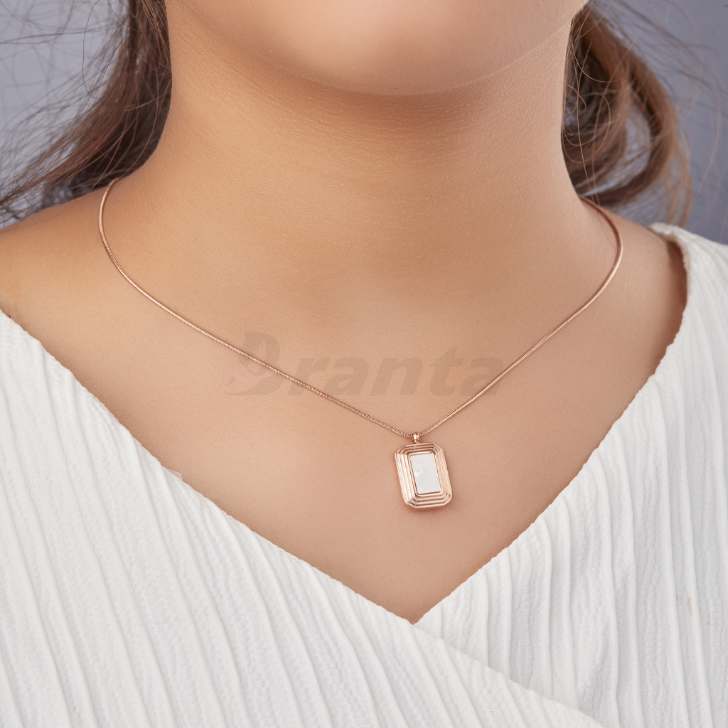Square Diamond-studded Sterling Silver Necklace Female Ins Design Sense  Senior Clavicle Chain Jewelry Pendant - Walmart.com