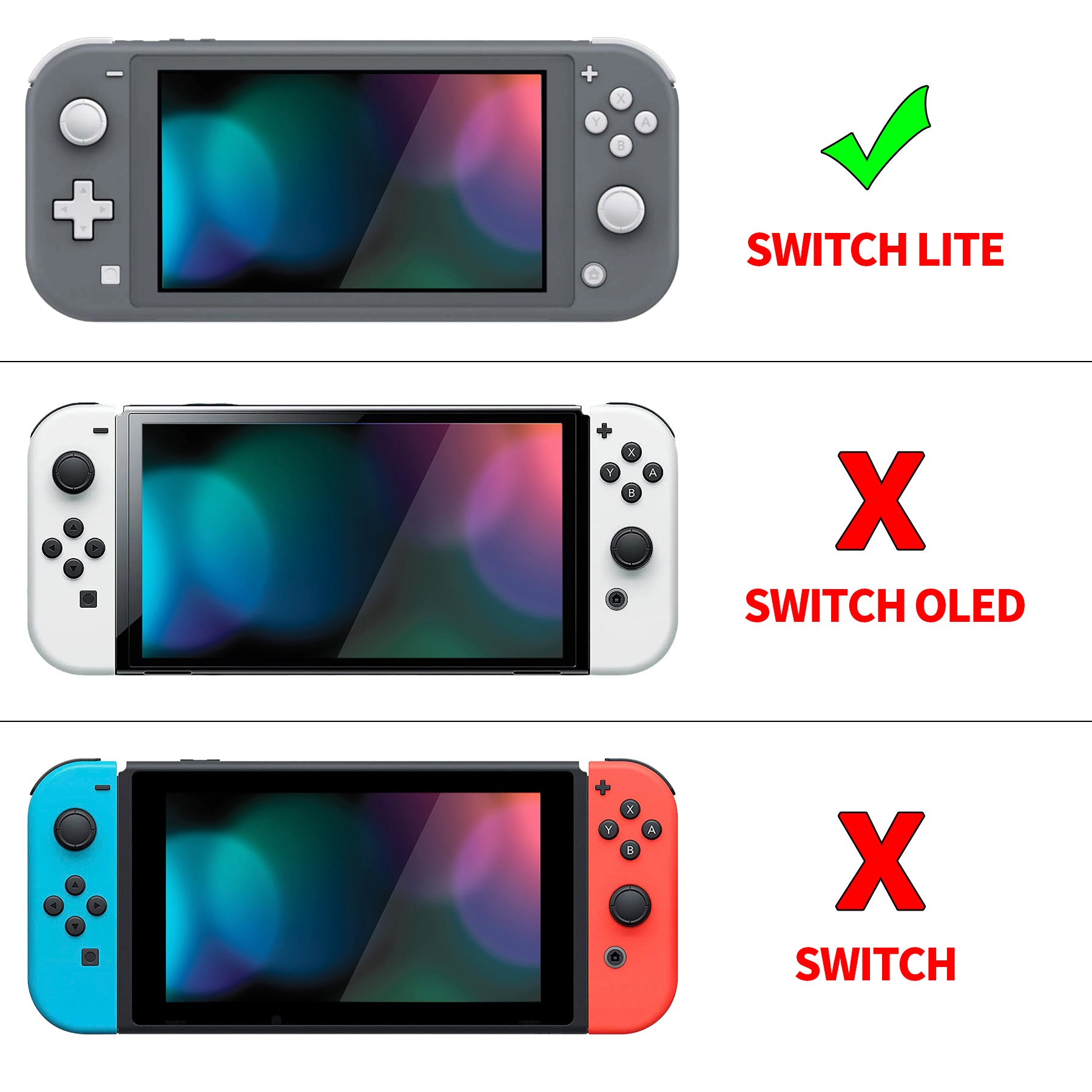 PlayVital SFC SNES Classic EU Style Protective Grip Case for Nintendo Switch Lite, Hard Cover for Nintendo Switch Lite - Screen Protector & Thumb Grips & Buttons Caps Stickers Included - YYNLY002