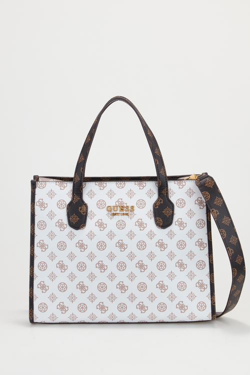 GUESS Naya Tote Bag - White Multi