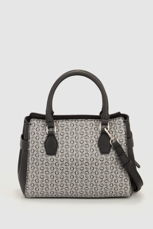 NEW GUESS Women's Brown Pink Logo Print Satchel Handbag Purse Crossbody Bag  | eBay