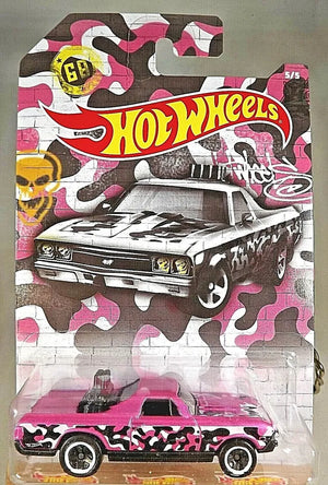Hot Wheels 2020 #5/5 WALMART EXCLUSIVE "Urban Camoflage Series '69 El Camino, pink - Ignition Diecast