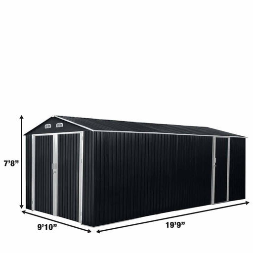 TMG Industrial 21' x 19' Double Garage Metal Shed with Side Entry Door —  TMG Industrial USA