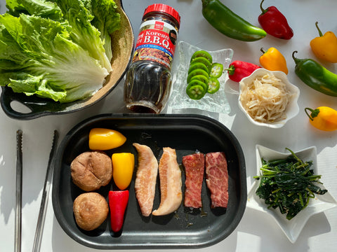 Korean Barbecue Recipe: Assorted Korean Meats and Vegetables