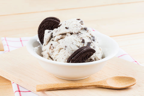 Oreo cookies and ice cream