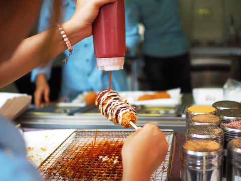 Korean corn dog street food