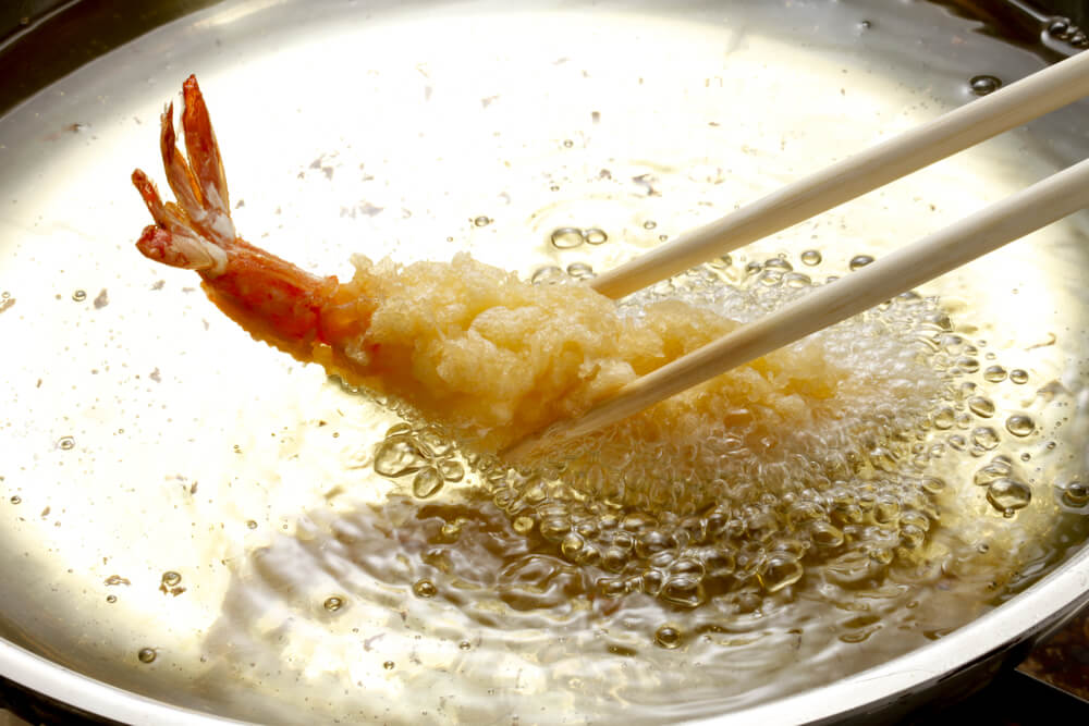 Tempura deep frying