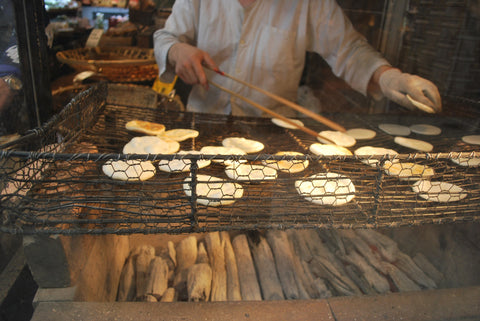 Making traditional senbei