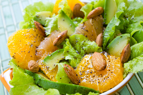 Almonds as a salad topping