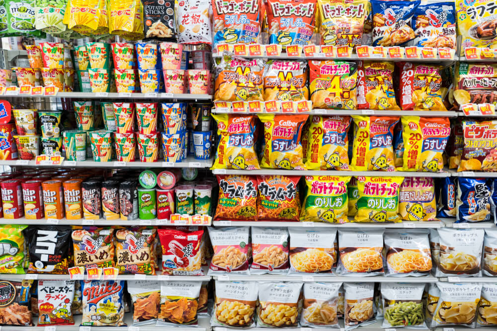 Chips aisle from Japanese Grocery Store