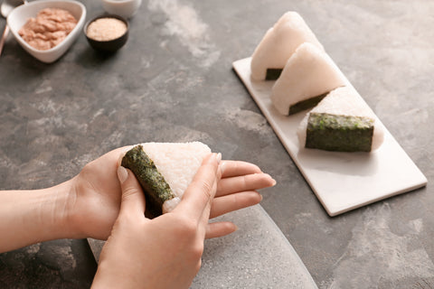 Making onigiri at home