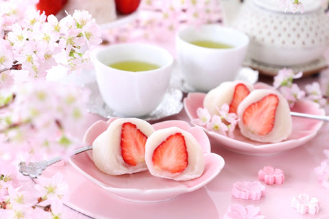 Japanese daifuku in spring