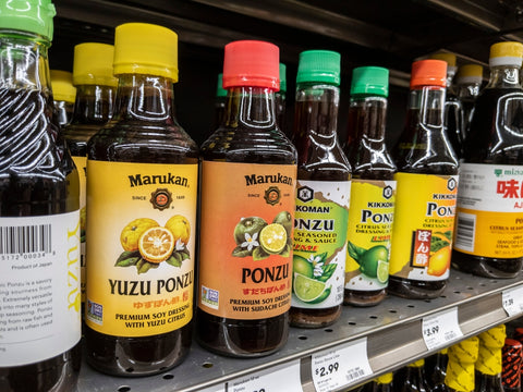 A variety of ponzu sauces