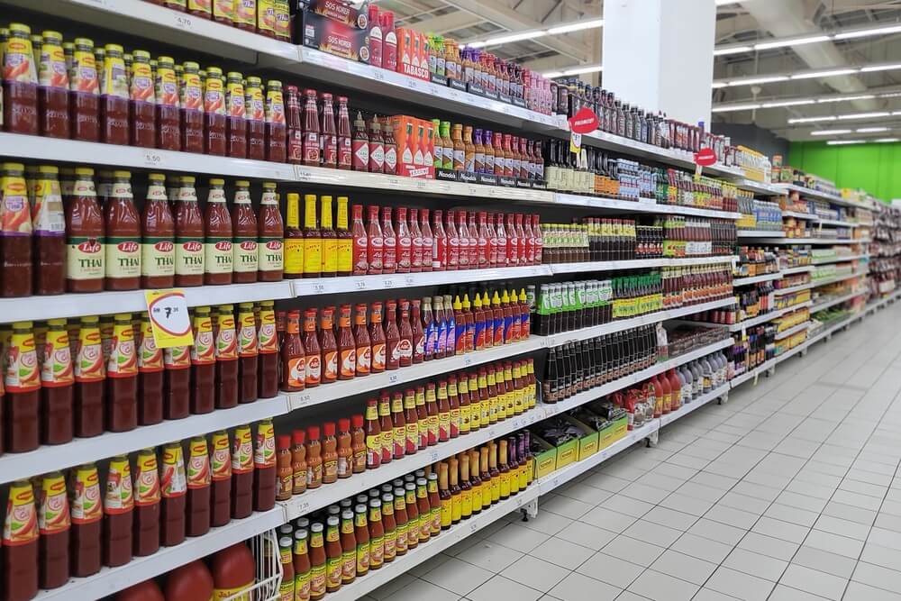 Soy Sauce aisle from asian grocery store