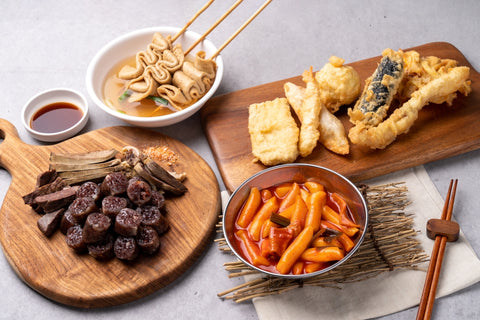 A variety of Korean dishes