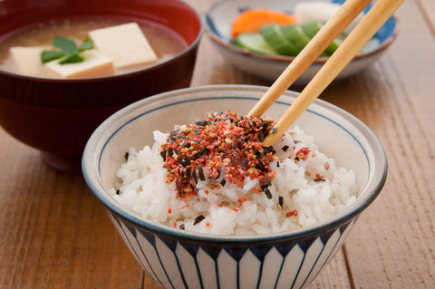 Japanese furikake seasoning on rice