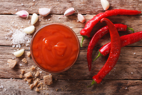 Healthy sriracha chili sauce