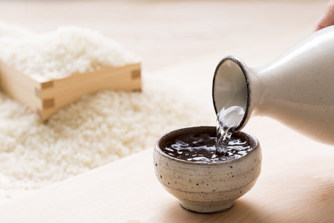 Japanese rice wine or sake