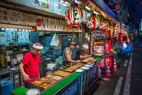 Street stall selling takoyaki