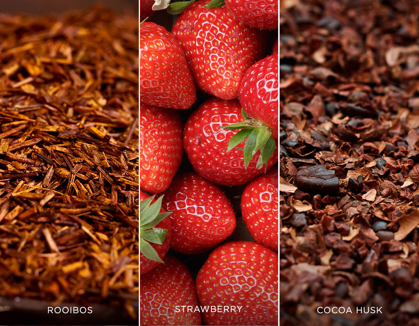 Chocolate Fondue ingredients: Rooibos, Strawberries and chocolate