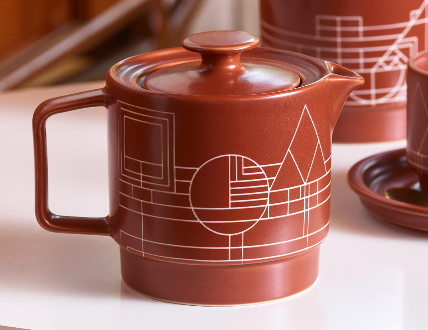 Terra Teapot of 20 ounces on a table