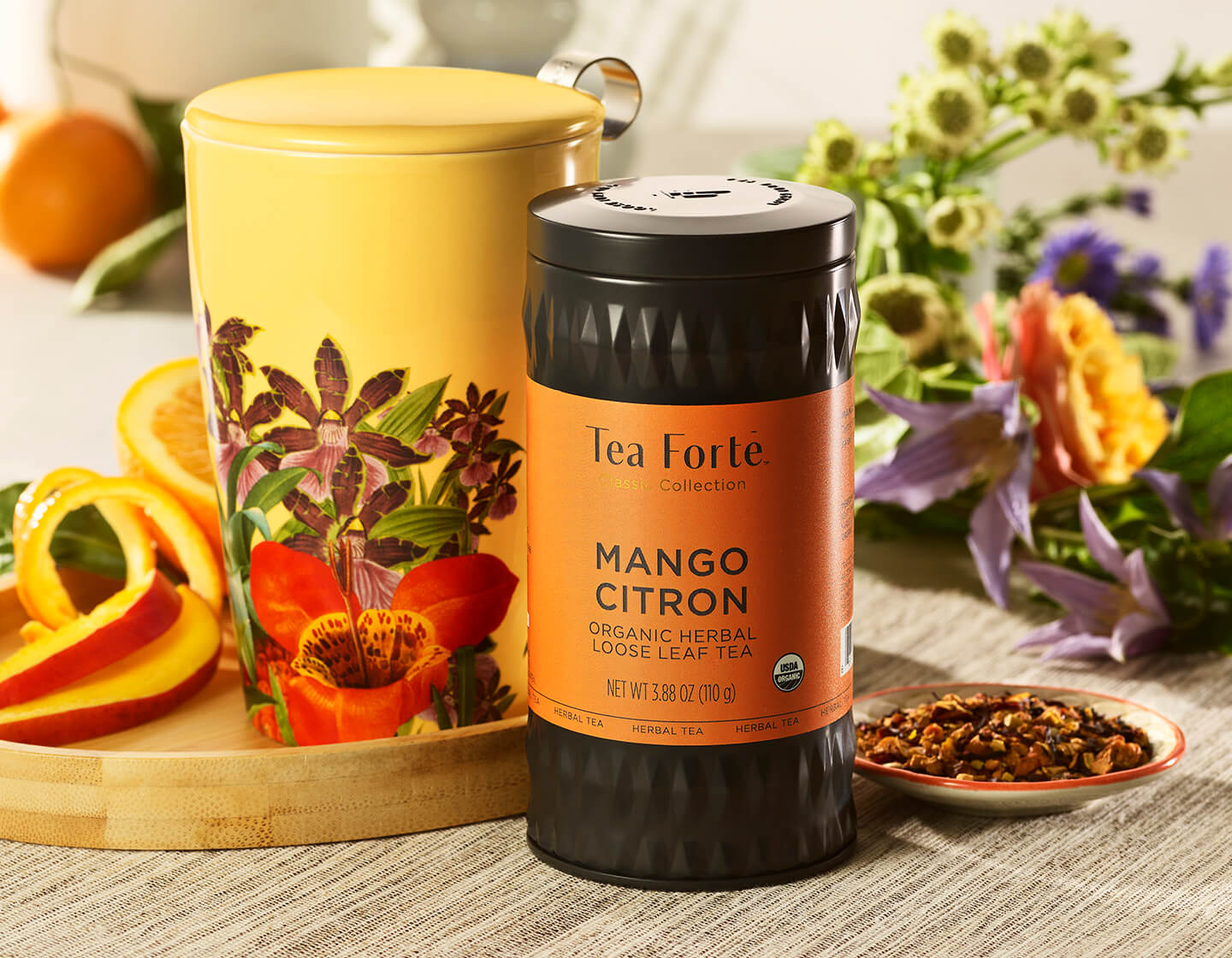 Mango Citron Loose Tea Canister with KATI Cup