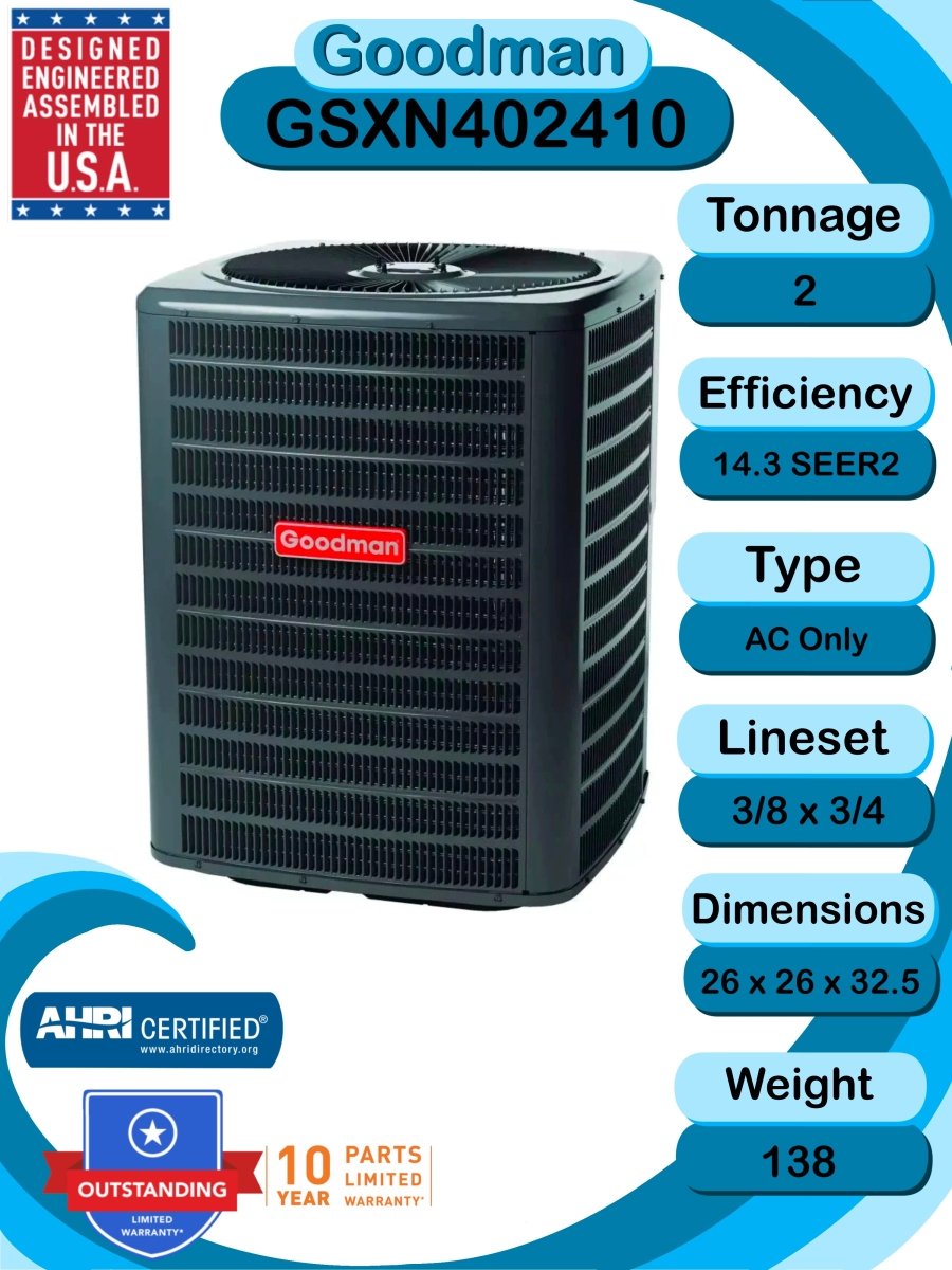 Goodman 3 TON 14 SEER Air Conditioner Condenser (GSX140361)