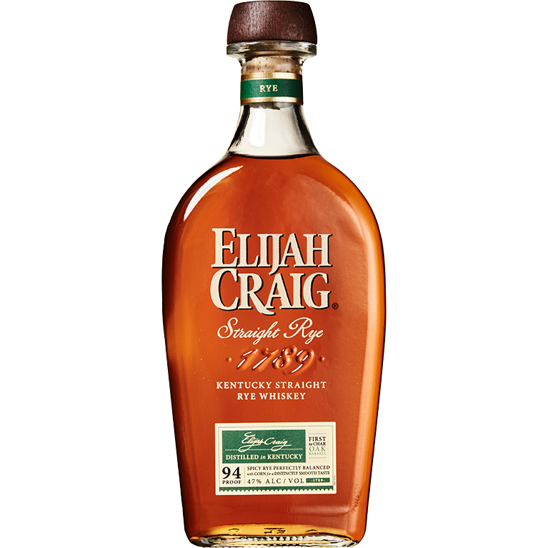 Elijah Craig Straight Rye Whiskey 750ml