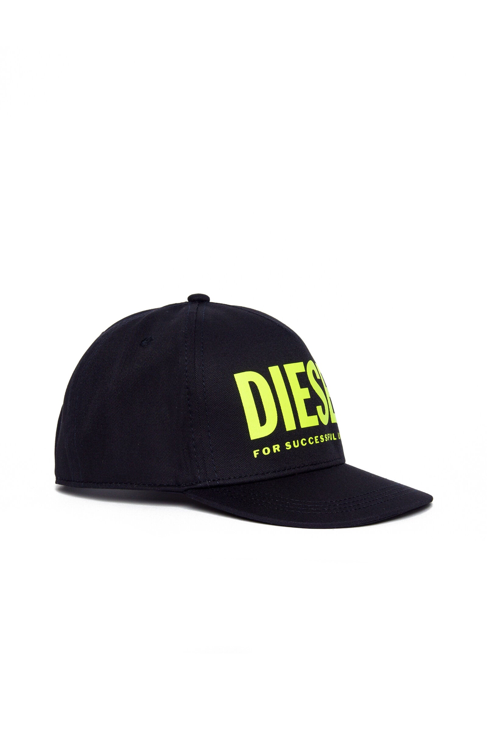 DIESEL BLACK BASEBALL CAP WITH LOGO