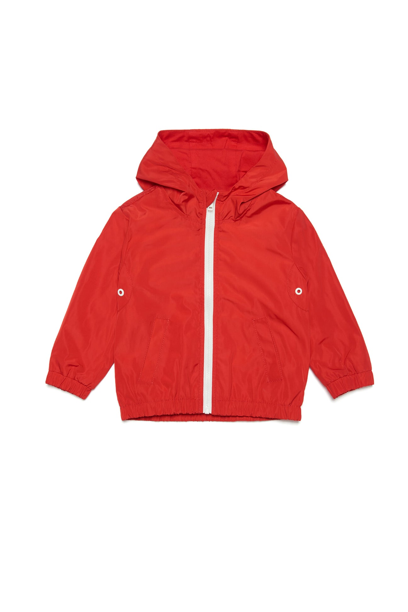 Diesel red fake down jacket with quilted logo for children | Brave Kid