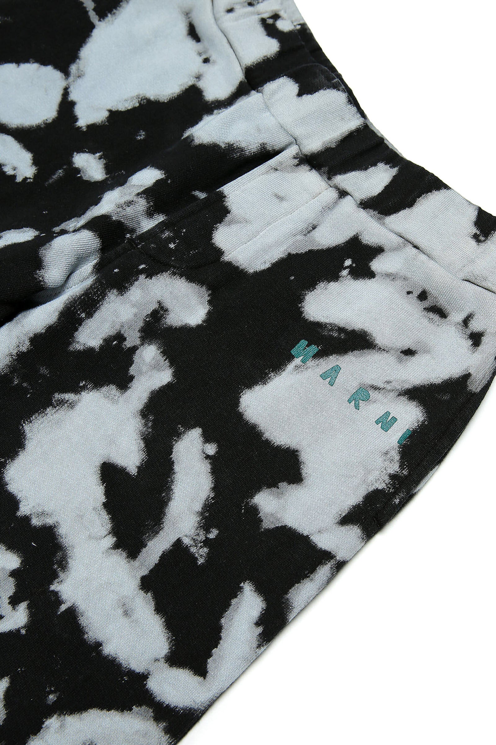 Black tie-dye-effect joggers