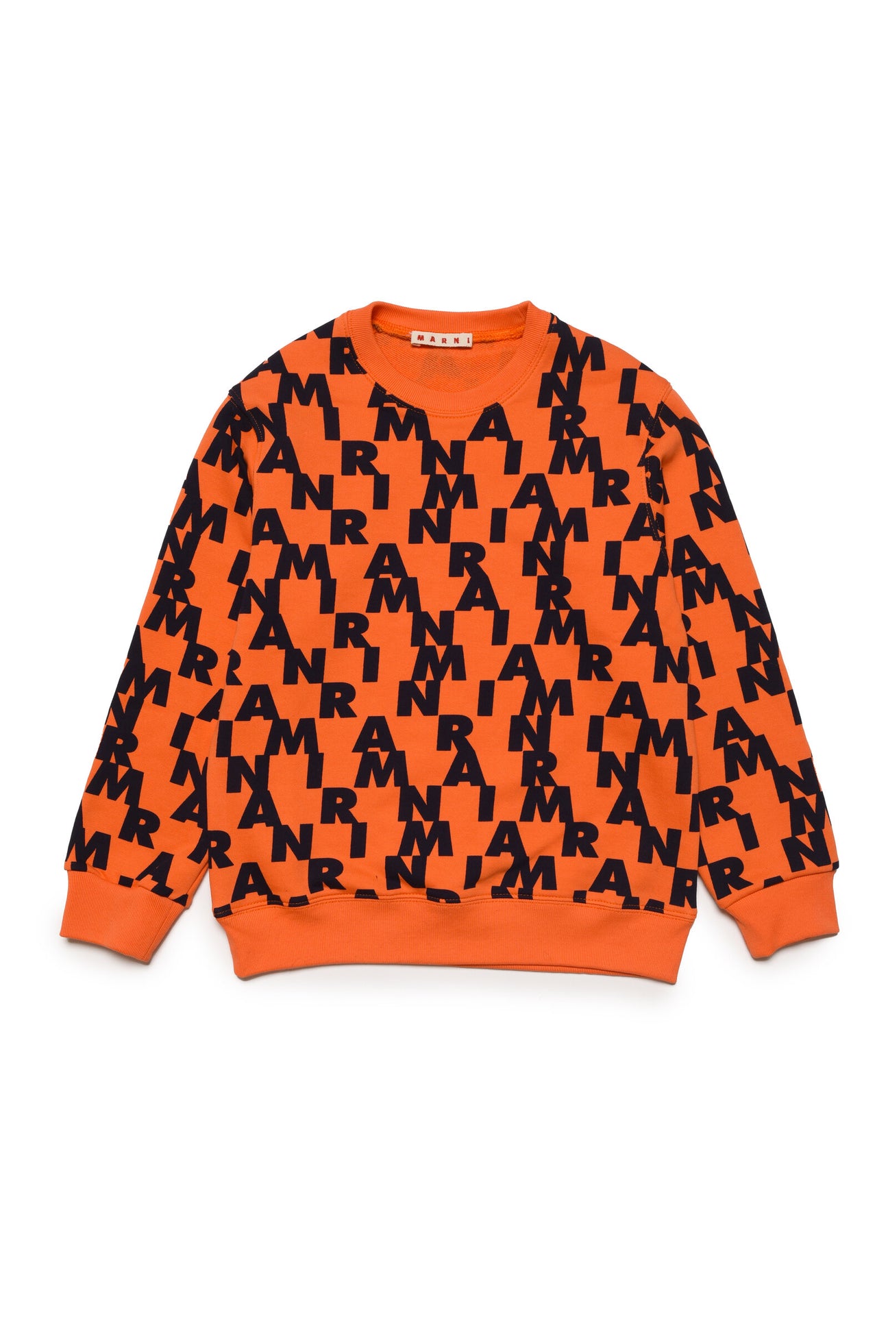 Louis Vuitton Orange Monogram Jacquard Crew Neck Sweatshirt M