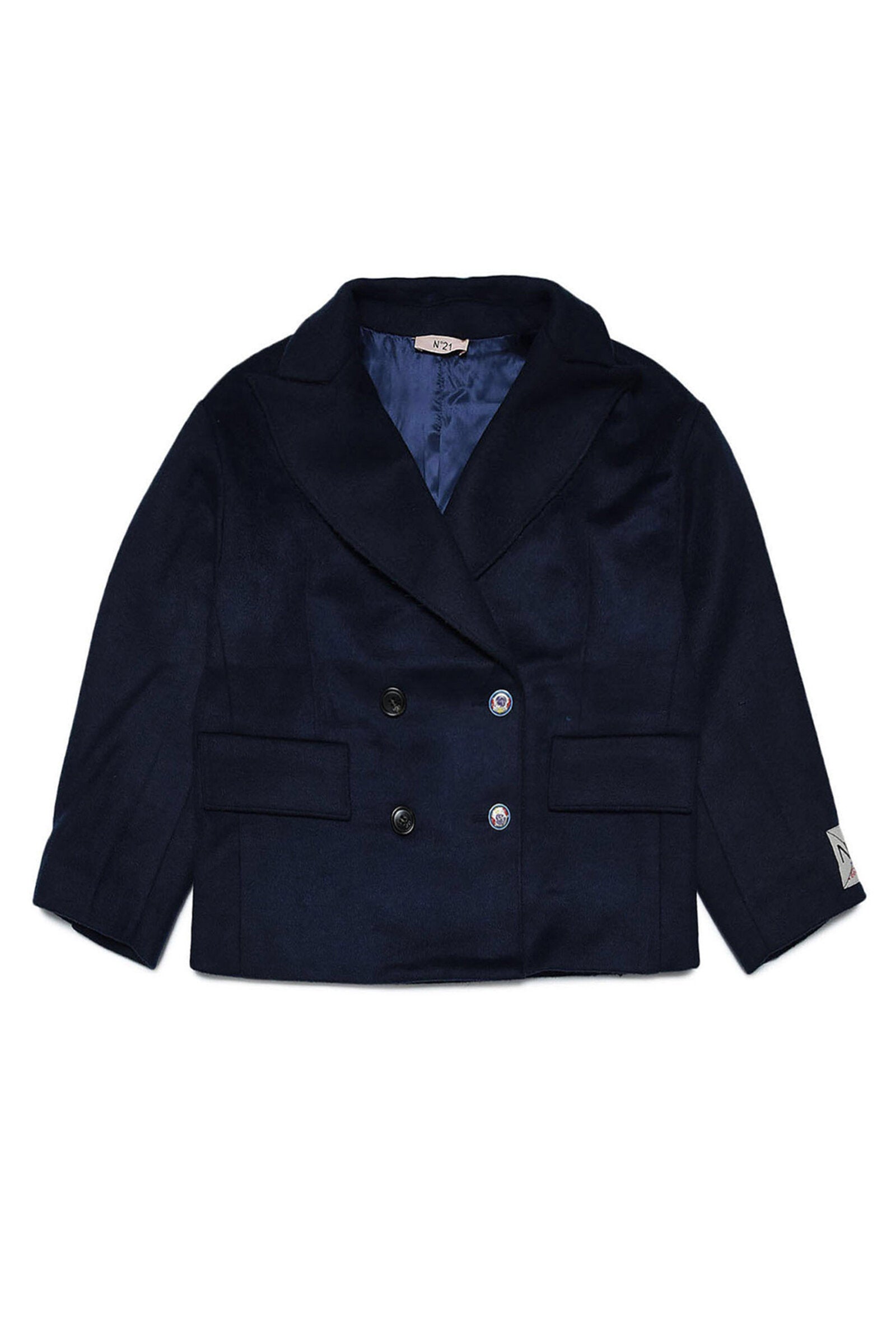 N°21 NAVY BLUE WOOL BLEND DOUBLE-BREASTED JACKET