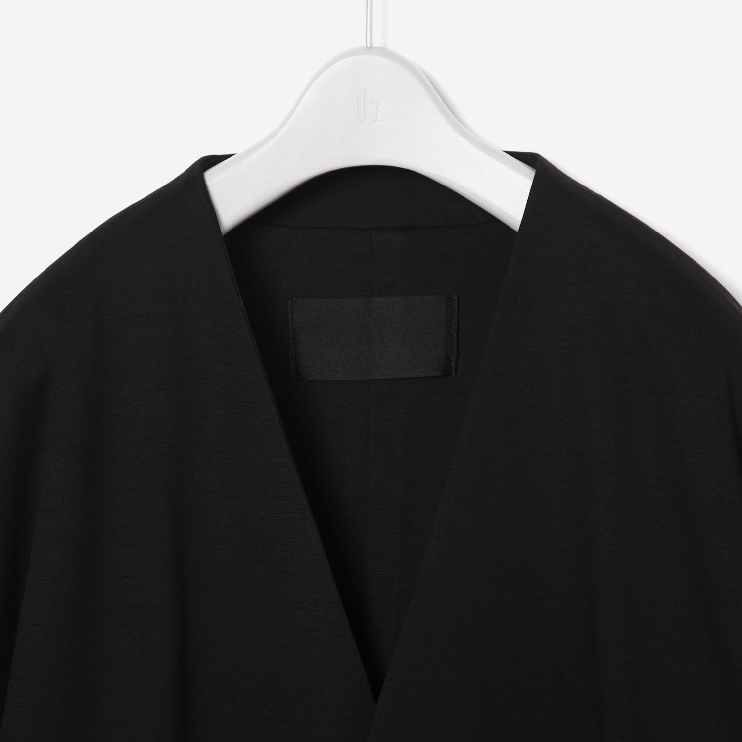 th products no collar jacket black 21aw-