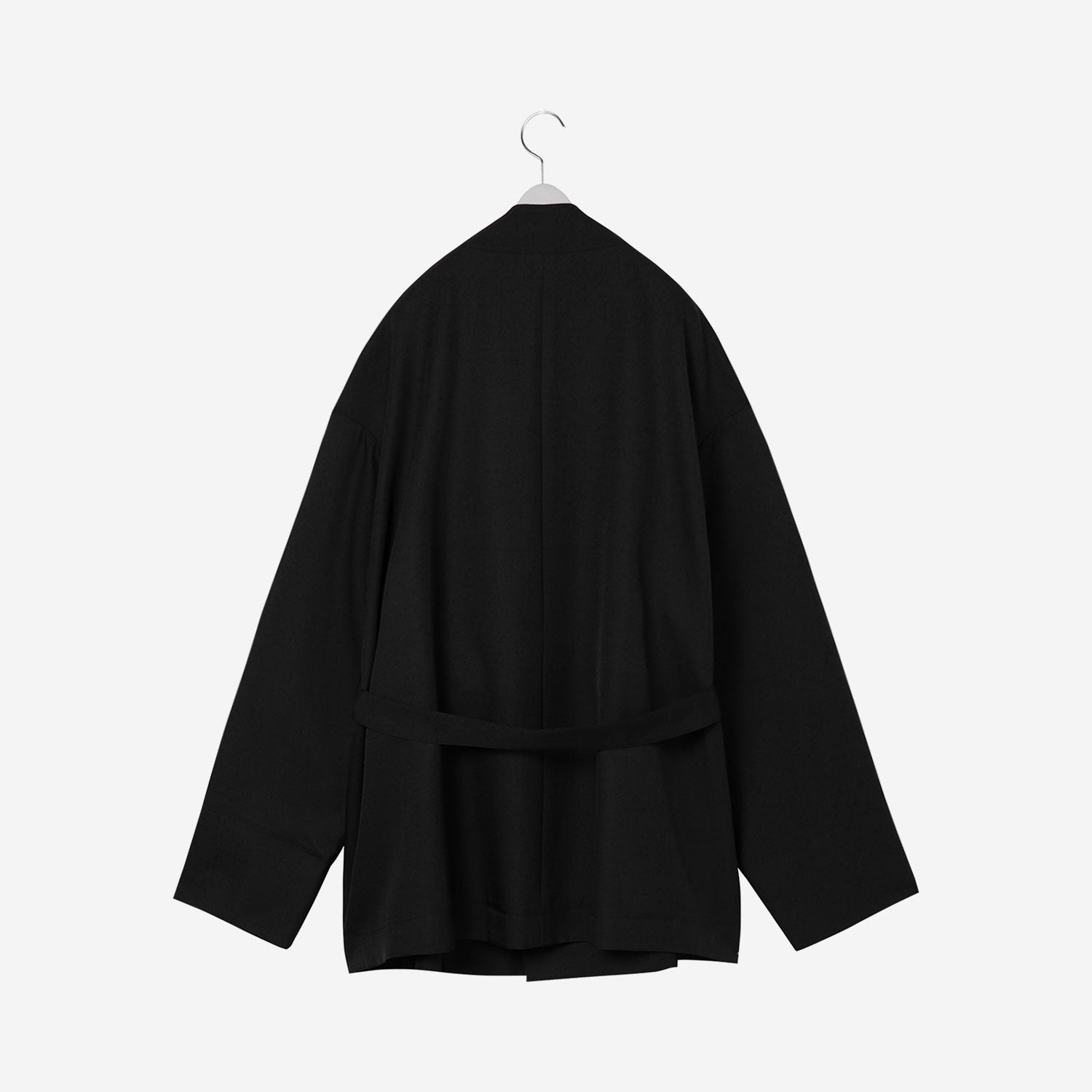 Collar Less Gown / black – th products