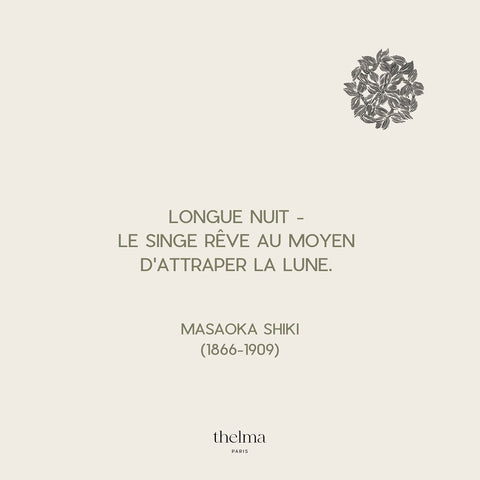 Thelma Paris - haiku - poème japonais - Masaoka Shiki - lune et singe