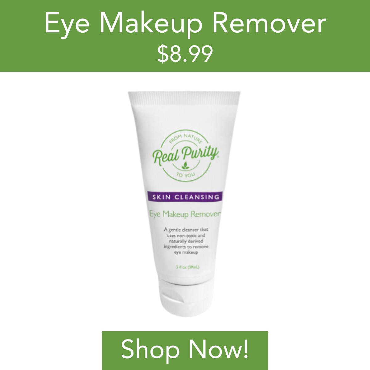 Eye Makeup Remover, Real Purity