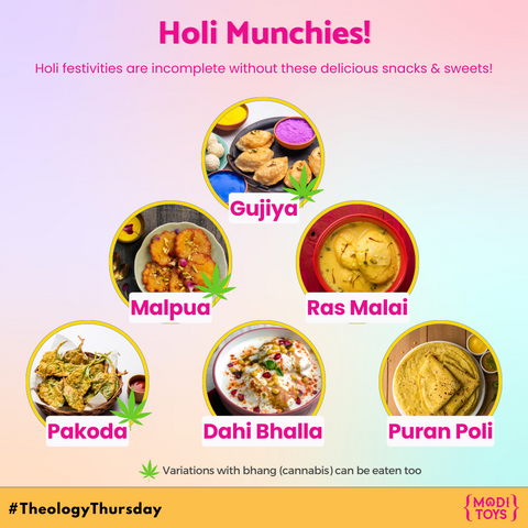 holi munchies Dahi Bhalla Puran Poli Pakoda Malpua Ras Malai Gujiya Holi festivities are incomplete without these delicious snacks & sweets!