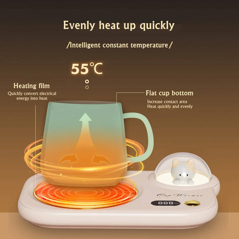 Cup Warmer Cat Heating Coaster Pad for Coffee Milk Tea Himist - Dimensionists