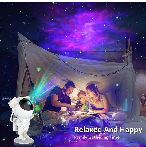 Astronaut Starry Sky Projector LED Galaxy Nebula Lamp Kids Night Light with Timer Remote Control - Dimensionists