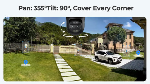 Security Camera Outdoor Reolink TrackMix POE Wifi Camera 4K Dual Lens PTZ Auto Tracking Camera - Dimensionists