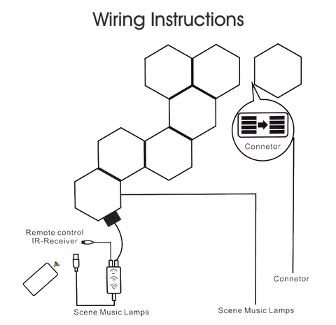 Smart LED Light DIY Styling RGB Light For Room Decor With App Remote Control MARPOU - wiring instructions - Dimensionists