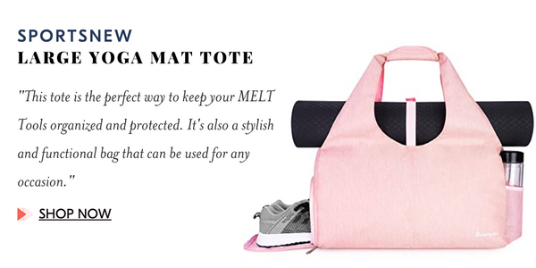 Sportsnew Large Yoga Mat Tote - "This tote is the perfect way to keep your MELT Tools organized and protected. It's also a stylish and functional bag that can be used for any occasion."