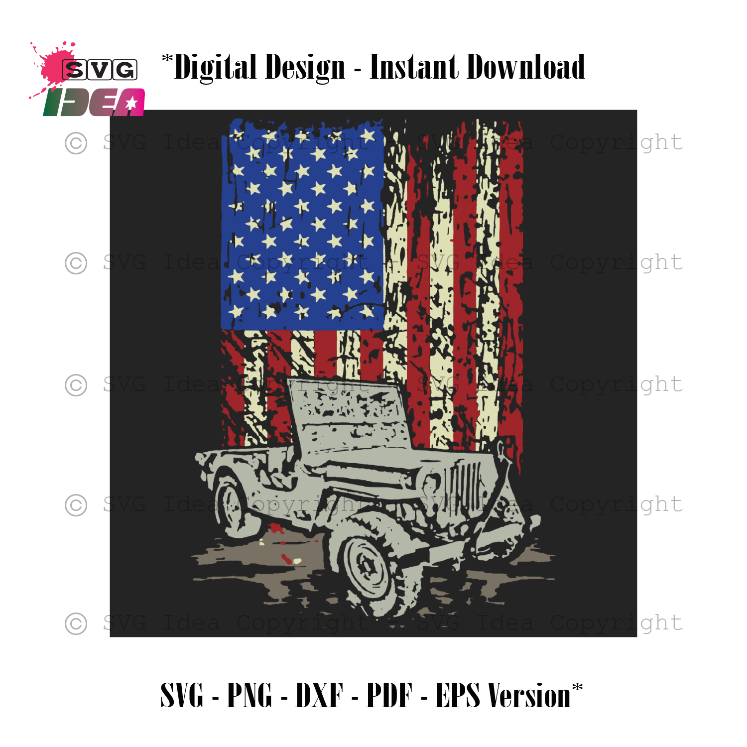 Download American Flag 4X4 Jeep American Flag 4th Of July Svg ...